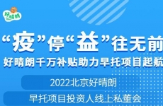 “2022北京好晴朗早托项目投资人线上私董会”即将开始！